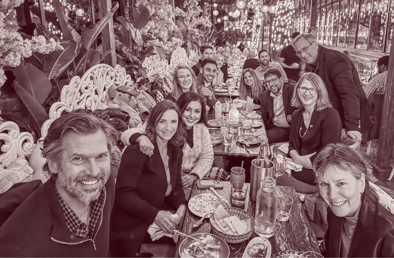 Group of people having dinner